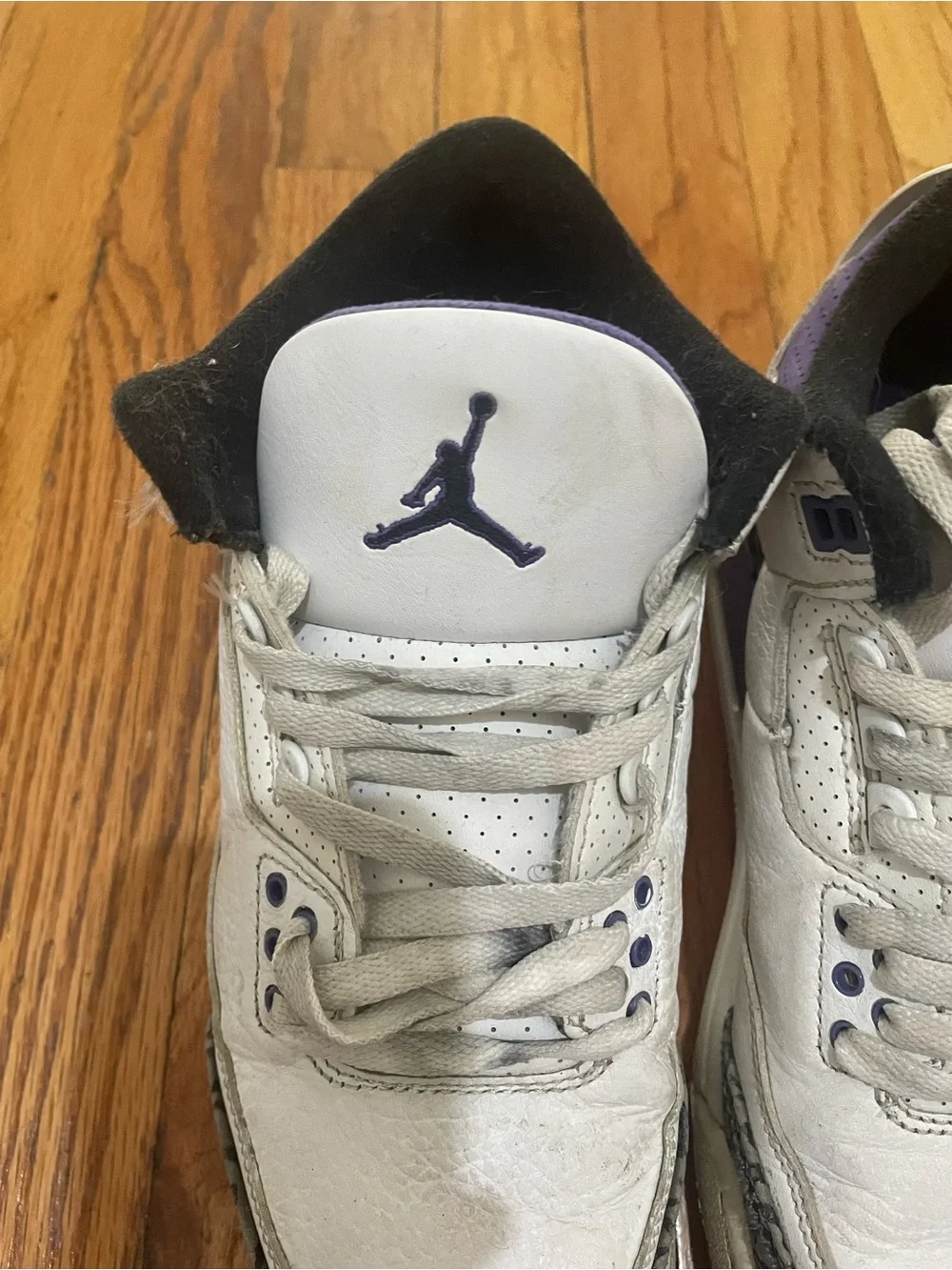 Jordan Men's White Black Cement Sneakers